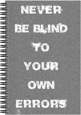 

Art Emporio A5 Notebook(Never be Blind to your Own Errors, Multicolor)