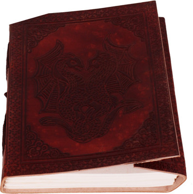

Purpledip Regular Journal(Handcrafted Leather "Dancing Dragons", Brown)