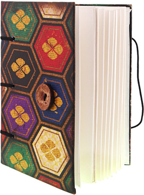 

Craft Club Regular Journal(Colourful Hexagonal Shape Print In Special Binding Notebook, Multicolor)