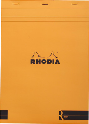 

Rhodia A4 Note Pad(Basics Orange R Stapled - No. 18 - A4 - 297 mm x 210 mm, Orange)