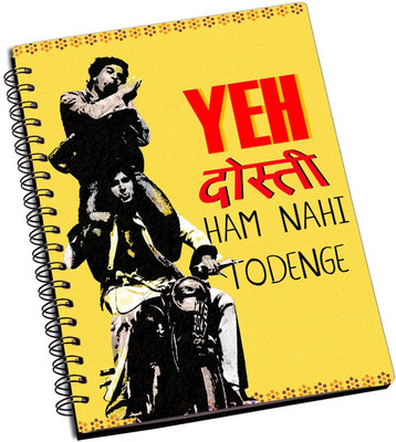 

ShopMantra A5 Notebook(Yeh Dosti Sholay Artwork Design, Multicolor)