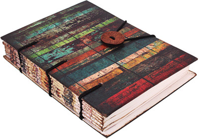 

Craft Club Regular Journal(Vintage stripes print in special binding notebook, Multicolor)