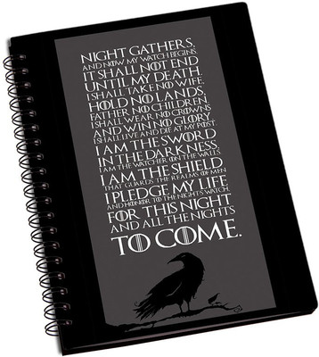 

Rangeele Inkers A5 Notebook(GOT House Stark Quotes, Multicolor)