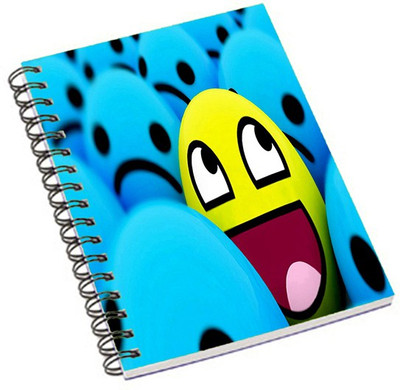 

Shopmania A5 Notebook(Blue Smiley, Multicolor)