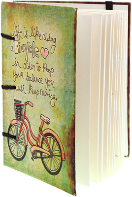 CRAFT CLUB Bicycle Print In Special Binding Notebook Regular Journal Unruled 144 Pages(Multicolor)