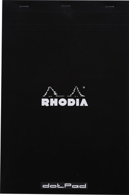 

Rhodia A4 Note Pad(Basics Black Dot - No. 19 - 318 mm x 210 mm, Black)