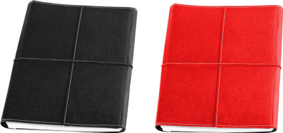

Eco-Leatherette B5 Diary(Combo, Black, Red, Pack of 2)