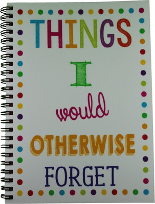 Nourish Things I Would Otherwise Forget Ruled Pages A5 Diary Ruled 75 Pages(Multicolor)