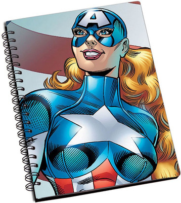 

Rangeele Inkers A5 Notebook(Female Captain America, Multicolor)