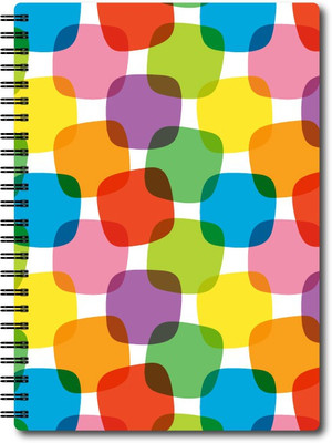 Nourish A5 Size Plain Pages Colourful Graphic Diary A5 Notebook Unruled 75 Pages(Multicolor)