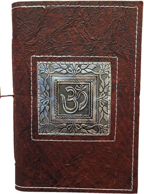 

Rstore Book-size Diary(Handmade Om Print Metal Logo Bahi (Size 10x7 inch), Multicolor)