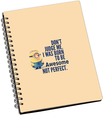 Rangeele Inkers A5 Notebook(Minion Don't judge Me, Multicolor)