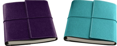

Eco-Leatherette A5 Notebook(Combo, Wine, Green, Pack of 2), Green;wine