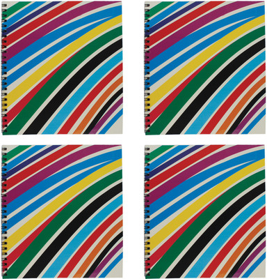

PapyrusBolsys Regular Notebook(Stripes, Multicolor, Pack of 4)