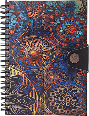 

Craft Play A5 Diary(Vintage Print With Leather Strap, Blue)