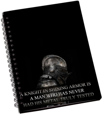 

Rangeele Inkers A5 Notebook(The knights Quote, Multicolor)