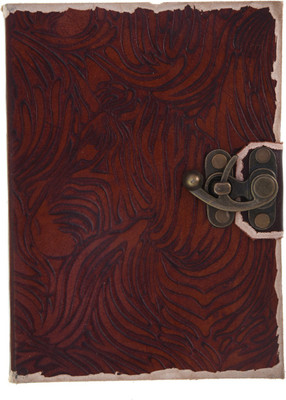 

Craft Play A5 Diary(Deckledge Zebra Emboss With Lock, Brown)