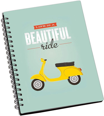

Rangeele Inkers A5 Notebook(Life Is A Beautiful Ride, Multicolor)