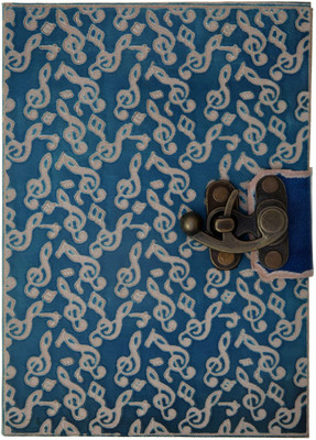 

Craft Play A5 Diary(Blue Music Notes Embossed With Lock, Turquoish)