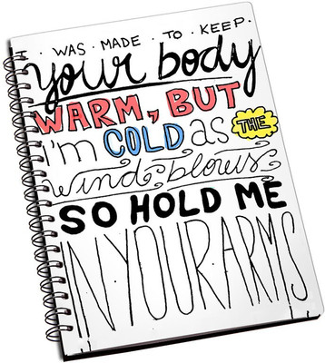 

Rangeele Inkers A5 Notebook(Hold me In Your Arms, Multicolor)