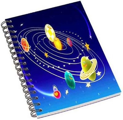 

Shopmania A5 Notebook(Cartoon Planets 1, Multicolor)