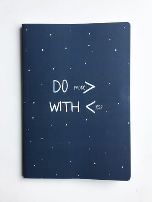 

TheDesignWiz A5 Notebook(Do More With Less Notebook, Blue, White)