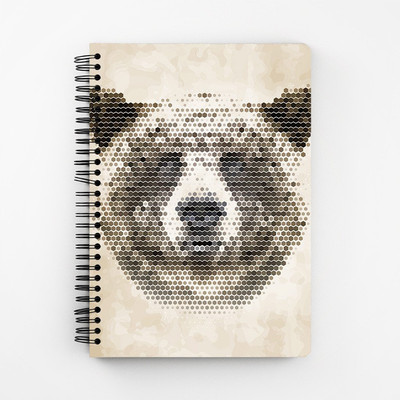 

RAYITE A5 Diary(Geometric Bear, Multicolor)