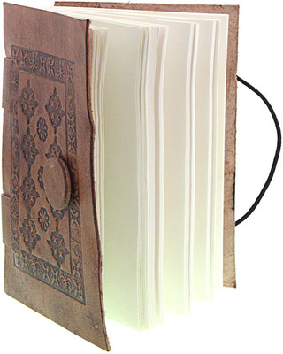 

Craft Club A6 Journal(Leather Diary In Special Binding With Leather Button, Light Golden)