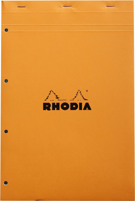 

Rhodia A4 Note Pad(Basics Orange 4 Colours - No. 120 - A4+ - 318 mm x 210 mm, Orange)