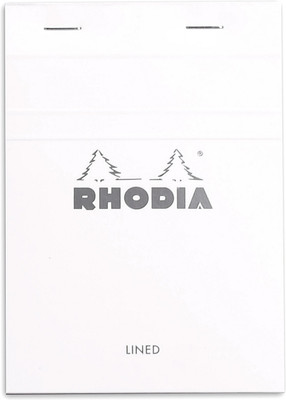 Rhodia A6 Note Pad(Basics White A6 - 148 mm x 105 mm, White)
