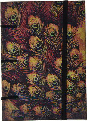 

Craft Play A5 Diary(Special Binding Multi Peacock feather, Multicolor)