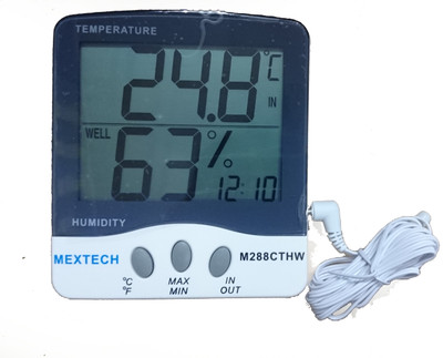

MEXTECH M288CTHW Digital Thermohygrometer Thermometer(White & black)