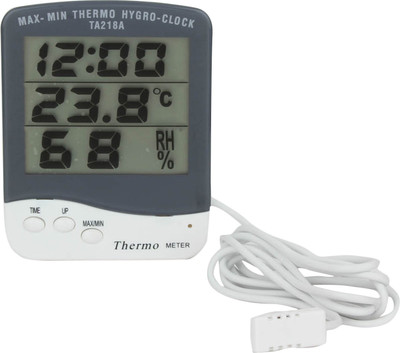 

Pixel TA218-A(3 in 1) (With In-Out Wire) Digital Hyrgometer Thermometer(White, Grey)