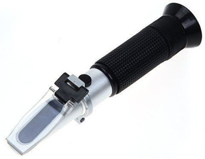 

RS Brix Refractometer 0 0-32% Brix Refractometer for Beer Wine CNC Fruit, Black Thermometer(Silver & Black)