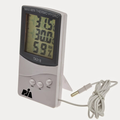 

Pia International Medium Indoor-Outdoor Thermo Hygrometer Thermometer(White)