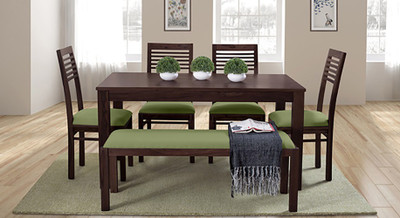 

Urban Ladder Oribi Upholstered Solid Wood Dining Chair(Set of 2, Finish Color - Mahogany)