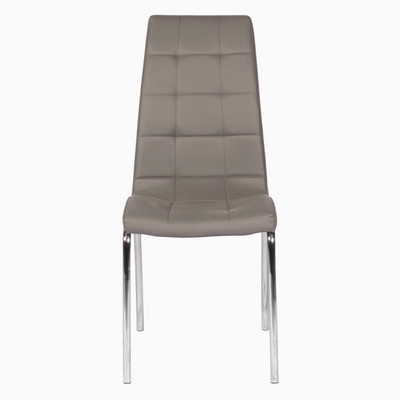 Godrej Interio RADIANCE DINING CHAIR GRE1 Leatherette Dining Chair(Set of 2, Finish Color - Grey)