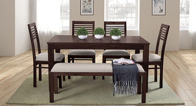 

Urban Ladder Oribi Upholstered Solid Wood Dining Chair(Set of 2, Finish Color - Mahogany)