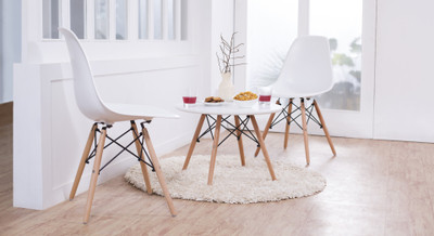 

Urban Ladder DSW Plastic Dining Chair(Set of 2, Finish Color - Natural)