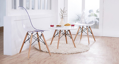 Urban Ladder DSW Plastic Dining Chair(Set of 1, Finish Color - Natural)