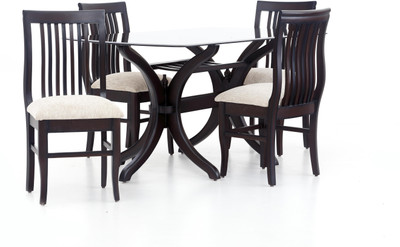 

Furnicity Engineered Wood 4 Seater Dining Set(Finish Color - Brown)