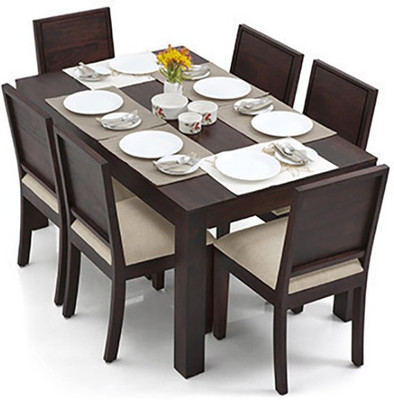

Urban Ladder Arabia - Oribi Solid Wood 6 Seater Dining Set(Finish Color - Mahogany)
