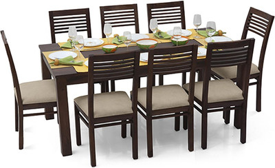 Urban Ladder Arabia XL - Zella Solid Wood 8 Seater Dining Set(Finish Color - Mahogany)