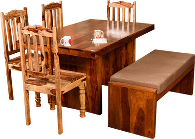 

Induscraft Solid Wood 6 Seater Dining Set(Finish Color - Brown)