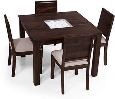 

Urban Ladder Brighton Square - Oribi Solid Wood 4 Seater Dining Set(Finish Color - Mahogany)