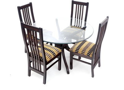 

Furnicity Engineered Wood 4 Seater Dining Set(Finish Color - Brown)