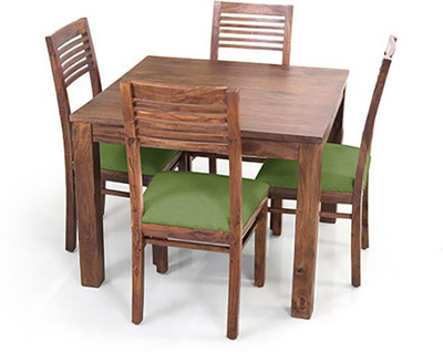 

Urban Ladder Arabia Square - Zella Solid Wood 4 Seater Dining Set(Finish Color - Teak)