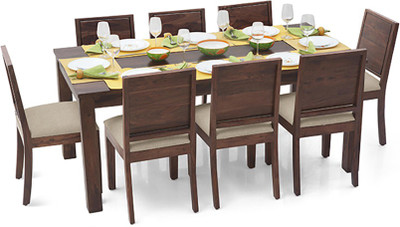 

Urban Ladder Arabia XL - Oribi Solid Wood 8 Seater Dining Set(Finish Color - Teak)