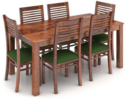 

Urban Ladder Arabia XL Storage - Zella Solid Wood 6 Seater Dining Set(Finish Color - Teak)