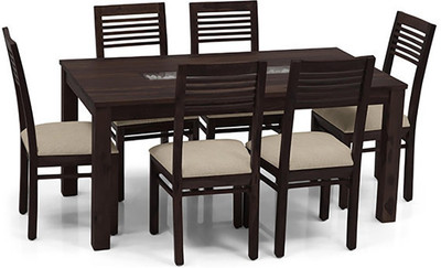 

Urban Ladder Brighton - Zella Solid Wood 6 Seater Dining Set(Finish Color - Mahogany)